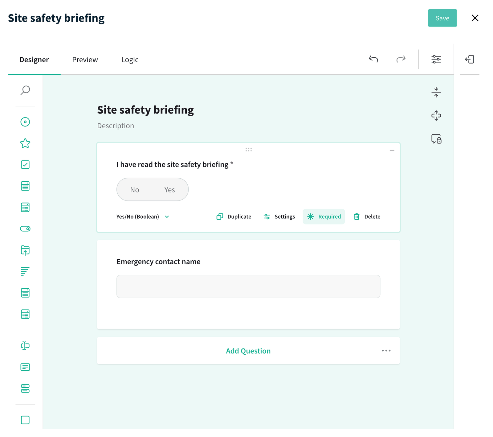 Custom page form builder with Logic and Preview