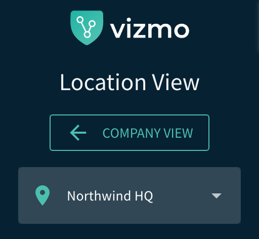 Location View sidebar with the Company View button and location selector